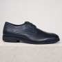 Pantofi Derby bărbați bleumarin din piele naturală cu perforații ROME177BL